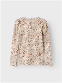 NAME IT Rib Bluse Niara Oatmeal
